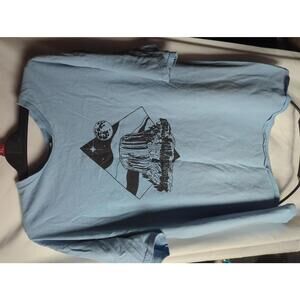 Vintage Delta Pro Weight Men's XL Light Blue Graphic T-Shirt See Desc